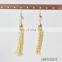 Pearl Drop Earrings with Red and White Tassel