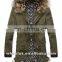 Wholesale factory direct Men's winter long coat with fur hood padded winter warm coat