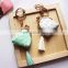 Color PU Creative Leather Small Wallet Keychain Bags Ornaments Tasseldecoration
