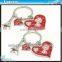Rhinestone heart floating keychain