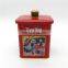105x105 recycled metal tin cookie container whole sale