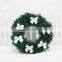 2017 Christmas Wreath Garland Door Hanging Decoration Home Xmas Party Silver Bowknot Ornaments Tree Christma Decoration