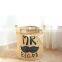 round dirty clothes jute laundry basket custom size laundry basket jute