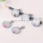 New arrived alloy round diamond footprint pattern diamond pet dog id tag accessories