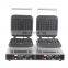 Electric 1750W Snack Machine Waffle Maker Double Head Square Commercial Waffle Maker