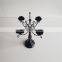Wholesale  4 arms wrought iron candle holder European wedding black metal candle holder