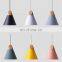 Simple Modern Aluminum Pendant Light E27 Nordic Solid Wood Lamp Fixtures
