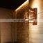 Tonghua Vintage Wood Material Lantern Shaped Wall Lamp Traditional Decorative Corridor LED Edison Bulb Wall Light