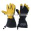 HANDLANDY Full Grain Cowhide Leather Palm Waterproof Fleece Lined Gloves Thermal Gloves Winter Gloves Warm