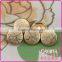 fancy plastic shank button with crack gold for lady's fashion