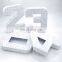 3D 1 to 10 cardboard number letter gift box packaging for first birthday baby shower flower
