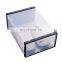 Amazon Hot sale clear transparent shoe box in taizhou drop front clear shoe box front opening plastic shoe box for promotion