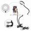 Multifunction 2 in 1 Rotating Phone Holder Stand USB led flexible arm ring light with Desktop Stand Dimmable LED Fill Light