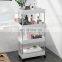 Slim Storage Cart Mobile Shelving Unit Slide Out Storage Rolling Utility Cart Tower Rack For Kitchen Bathroom