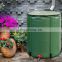 Green and black folding portable 55 gallon,150 gallon plastic pvc rain water barrel collection tank