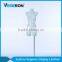 half body transparent fiberglass female torso mannequin