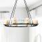 Copper Industrial Style Glass Lampshade Chandelier Ceiling Light Fixture For Living Dining Room Bedroom Kitchen Island Foyer