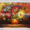 New arrival Artwork handmade modern knife flower oil painting on canvas hot sale