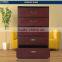 Home Set Steel Dresser 5 Drawer Tall Inlaid Chest Of Drawers