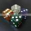 High quality plastic dice decoration with glitter effect