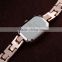 2015 Brand New style square shaped jewellery watch rose gold fancy lady wrist watch chain LD064