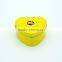 Yelllow Heart shape scented candle in tin box