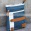 Leisure high-quality denim fancy back pouch multi-pockets waist bag with adjustable strap