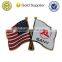 custom metal double flag lapel pin