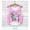 digital print modern fashion burnout tank top