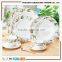 18pcs fine bone china gold rim dinnerware