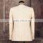 2016 fashion latest design hot wholesale tailored apricot cream slim fit office jackets for men
