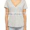 The deep v neck slub cotton t-shirt