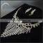 cheap bridal tassel jewelry sets Silver Jewelry Sets Crystal Flower Water Drop Necklace+Earrings