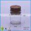 12ml Mini Clear Wide Mouth Glass Jar With Wooden Lid,Glass Bottle With Cork Stoppers