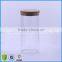 80oz/2400ml Clear Straight Sided Glass Display Jars With Cork Lid
