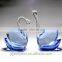 2015 new design crystal couple swan for wedding gift