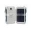 solar power bank 8000 mAh for laptop and cellphone with 2 strong LED lamp