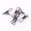 Barrel Swivel With Interlock - Black Brass 5# 8kg 500pcs/bag