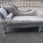 high end solid wood hand carved fabric lounge chaise AL086