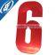 Red reflective pvc Soft Print Label Reflective Number Sticker Card
