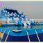 commercial grade rectangular metal frame swimming pool with inflatable water slides, inflatable deep swimming pool
