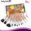 Good quality 12pcs goat hair makeup brushes fashional bag