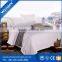 Hotel supplies luxury 100% cotton queen size embroidery white stripe bed cover for sale