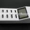 Newest portable 8 Ports USB Home Wall Travel Charger With Lcd Display US Plug AC Power Adapter
