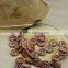 fisheye hole brown round wood shirt button