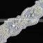 Crystal iron on rhinestone trimming bead trimming for dress and weddng sash R2785