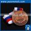 custom round metal stamping athletics medal