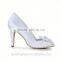 New Arrival Good Quality lace satin bridal shoes from China manufacturer