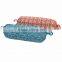 Cotton Canvas Bolster in Printed design in turquoise Color filling with Buckwheat hull