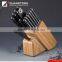 14 pcs forged pom handle kitchen knife set with kitchen bamboo high quality bamboo knive set